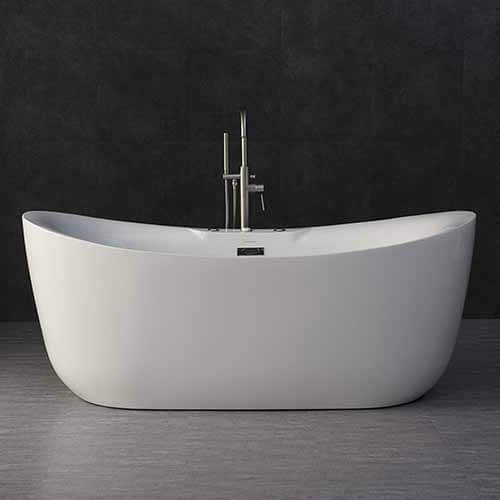 WOODBRIDGE B-0034 71 Whirlpool Water Jetted and Air Bubble Freestanding Bathtub