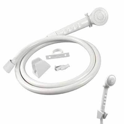 WholesalePlumbing White RV or Mobile Home Handheld Hand Shower Head and Hose